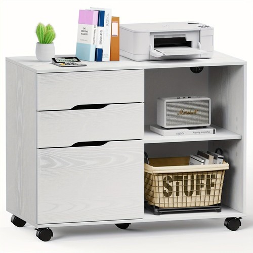 Drawers white mobile file - white,